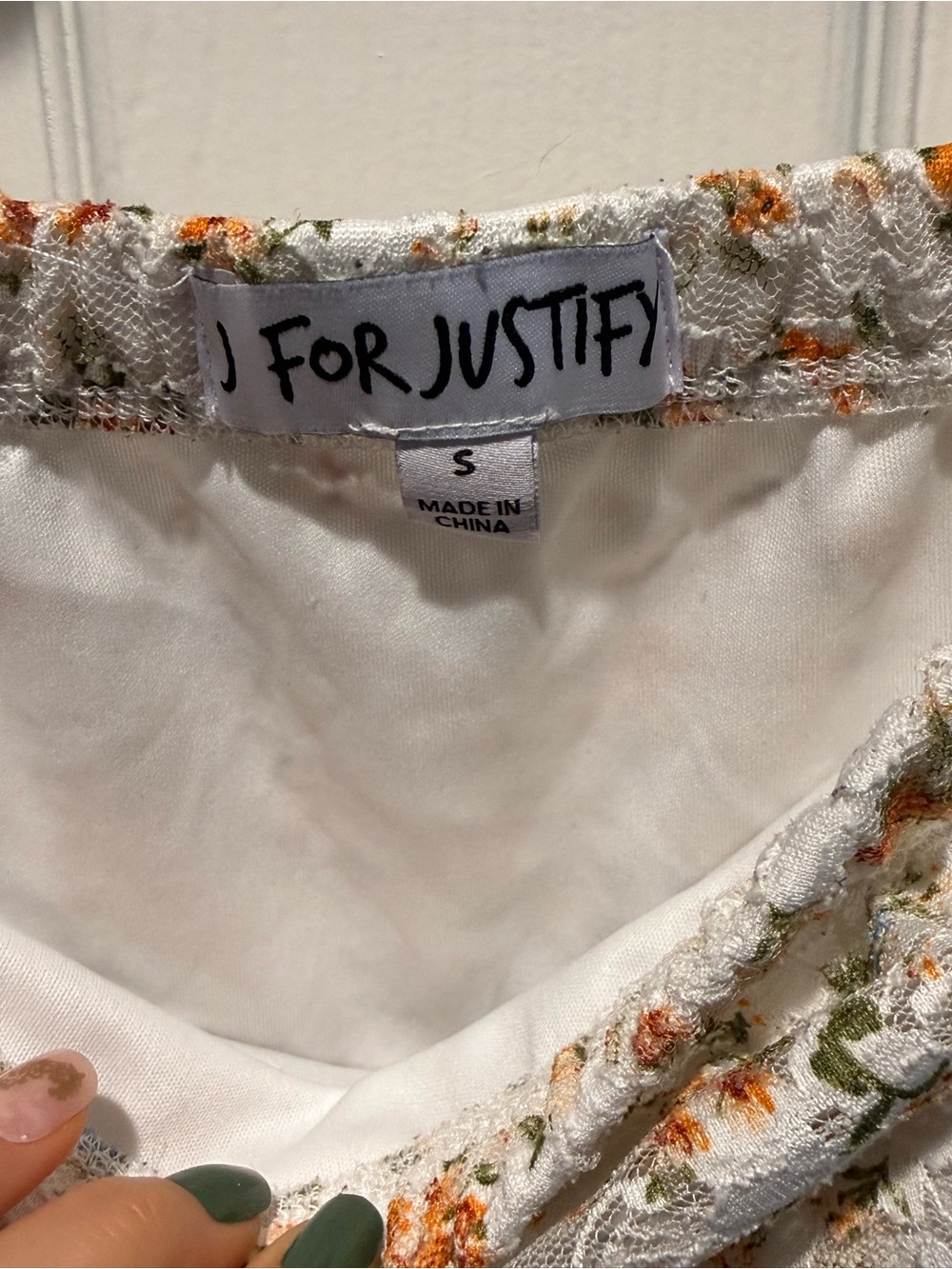 J for Justify Cream Floral Strapless Ruffle Midi Dress - Picture 4 of 4